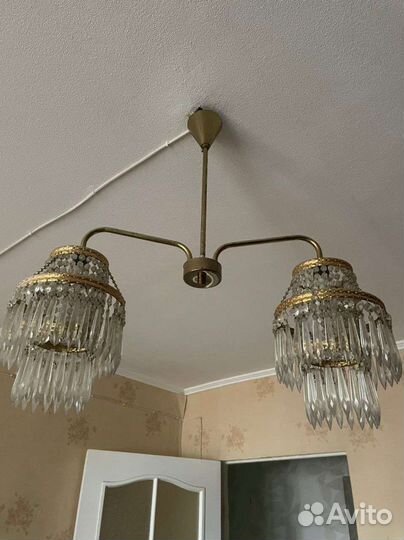 Люстра хрустальная бу