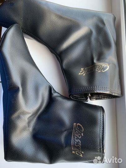 Кожаные носки с мехом