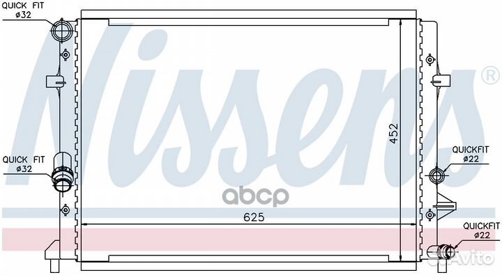 Радиатор охлаждения двигателя 65295 Nissens