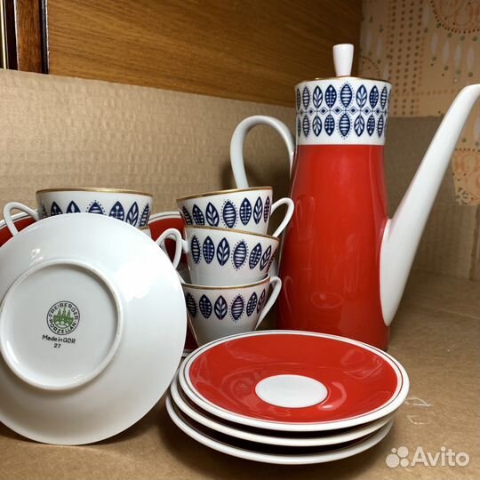 Сервиз кофейный freiberger porzellan гдр