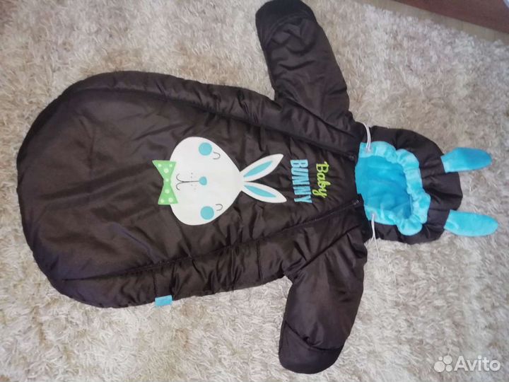 Конверт-комбинезон, шапочка в подарок