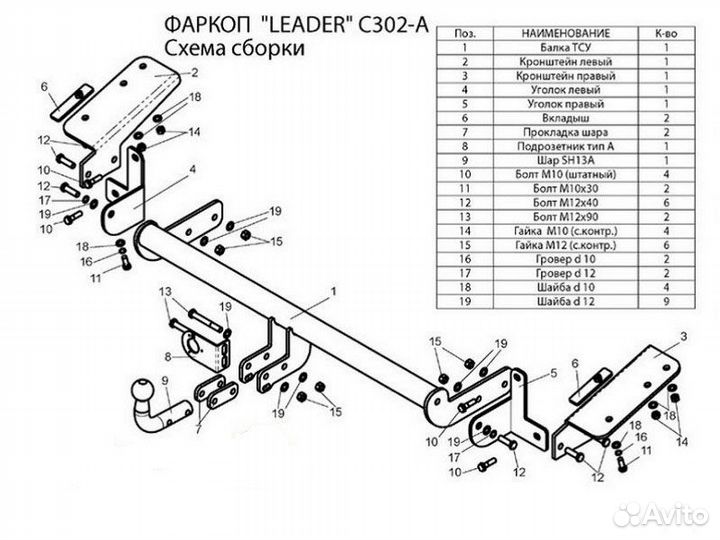 Фаркоп установка тсу Citroen Berlingo II Restyling