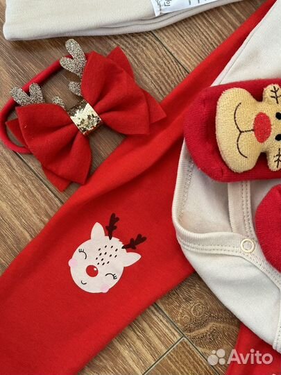 Новогодний костюм олененка для девочки 68-74см