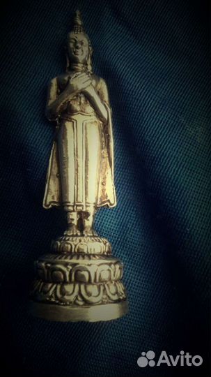 Будда бог умиротв-ие позолота бронза 10.9см(оценка