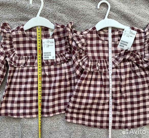 Платье туника hm, 74 и 86 размер