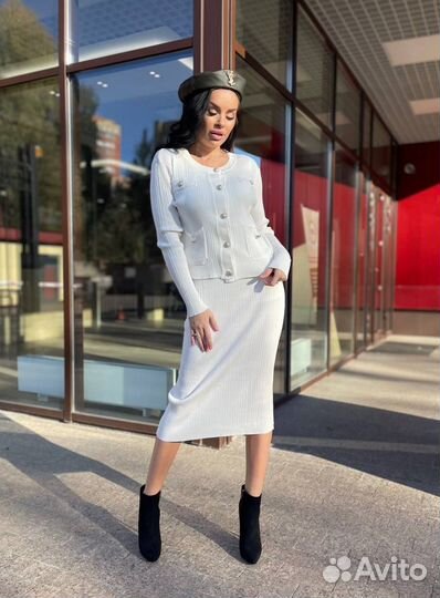 Платье +кардиган женский
