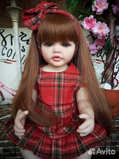 Кукла реборн силикон-виниловая 55 см можно купать