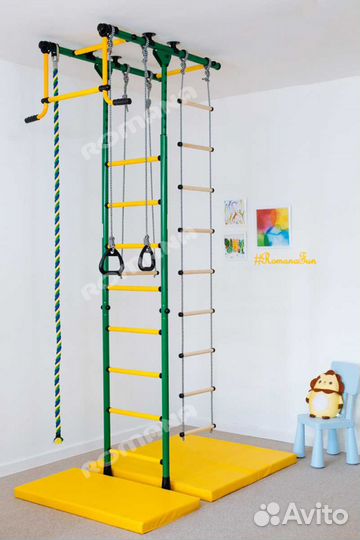 Шведская стенка Комета-1 Цвет Зелёно/жёлтый