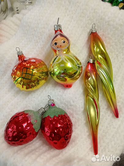 Елочные игрушки стекло