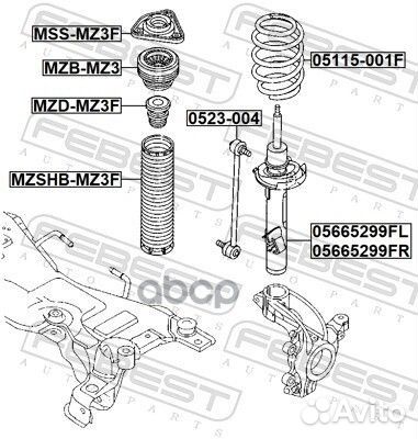 Пружина передняя 05115001F Febest