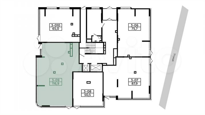 Продается торговое помещение, площадь 116.9 кв.м