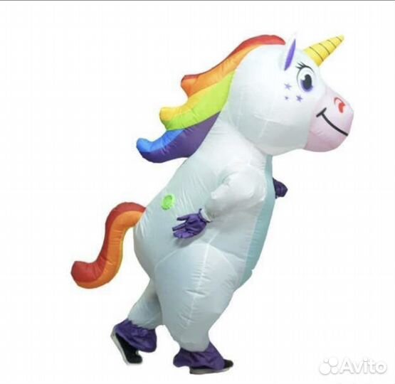 Надувной костюм единорог