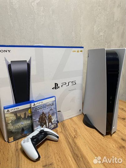 Sony playstation 5 с дисководом + 2 игры