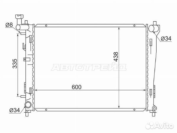 Радиатор hyundai elantra IV 06-10, hyundai elantra IV/avante 06-10, hyundai I30 07-12, KIA ceed 07