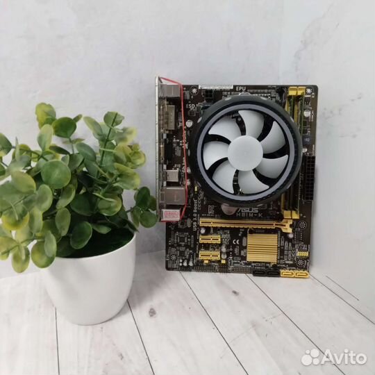 Материнская плата Asus h81m lga 1150 проц i3 4130