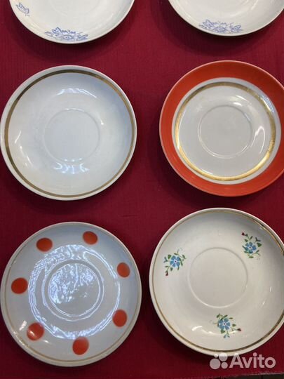 Блюдца СССР Фарфор Лотом