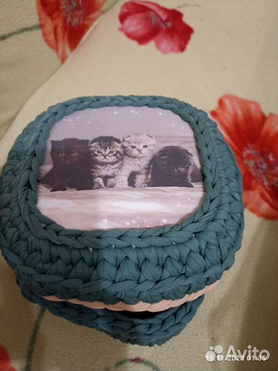 Корзина вязаная