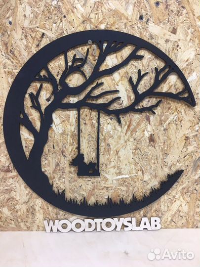 Панно Девочка на качелях