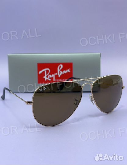 Очки рей бен модель 3026 авиаторы стекло