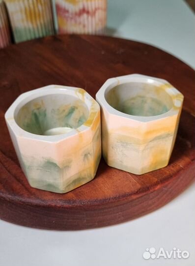 Подсвечники из гипса