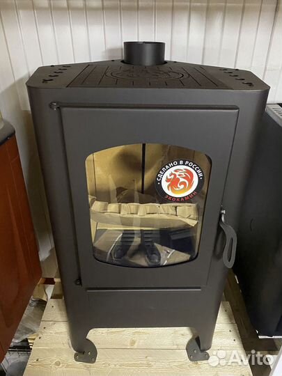 Печь-камин бавария угловая с плитой