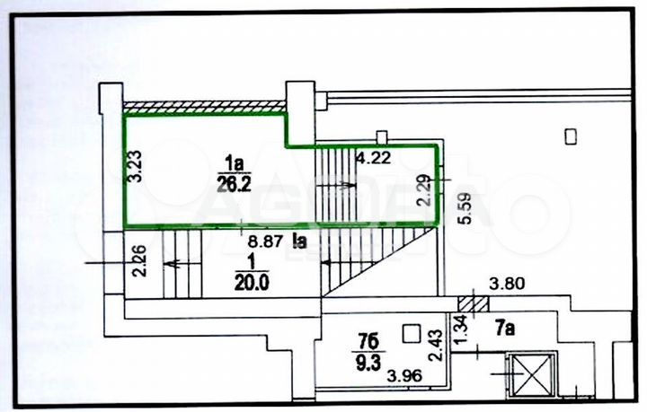 26,2 кв.м/Аренда помещения/ метро Алексеевская