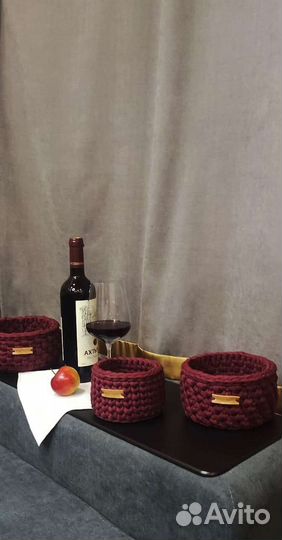 Корзина вязаная, подарок, Hand Made