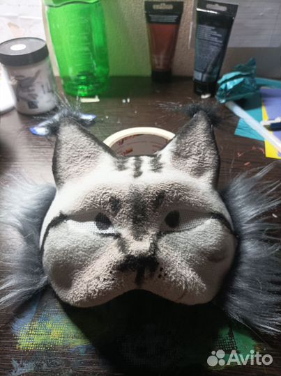 Маска кошки для квадробики готовая