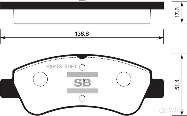 SP1241,SP1241 колодки дисковые передние\ Peugeot 307, Citroen Xsara 1.4i-2.0HDi 00,sangsin brake, ар