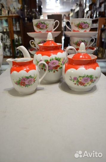 Чайно кофейный сервиз Дулево