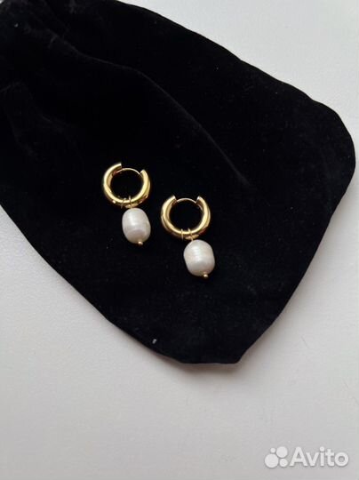 Серьги под старинное барокко с иск. дефектами Muza