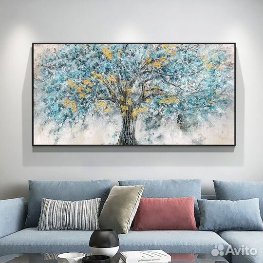 Современная картина маслом на холсте Дерево