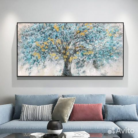 Современная картина маслом на холсте Дерево