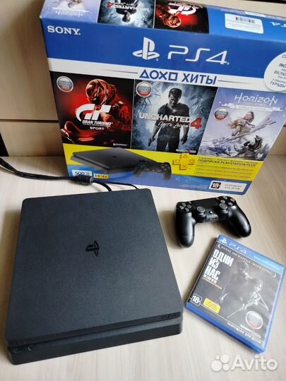 Sony PS4 slim в идеале комплект и чек