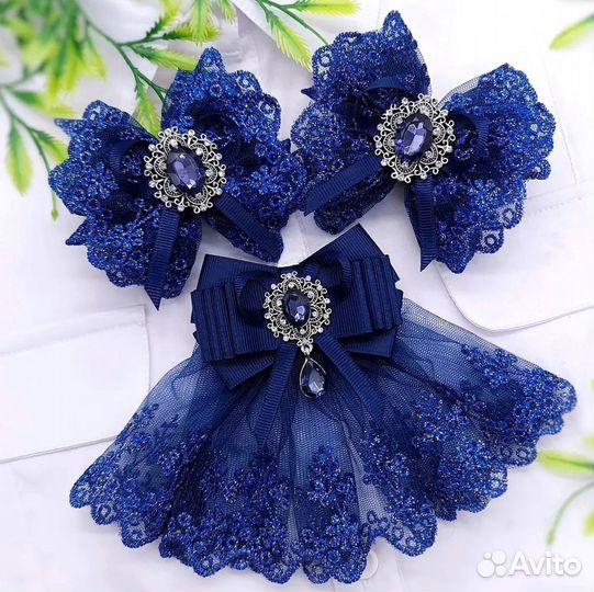 Школьный набор, галстук, брошь, бантики