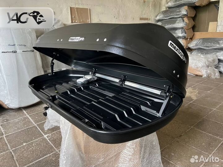 Автобокс 460л черный матовый двусторонний