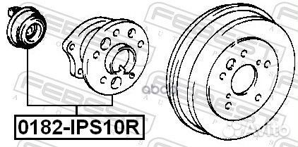 Ступица 0182-IPS10R 0182-IPS10R Febest