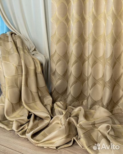 Портьеры жаккард Альба шторы занавески