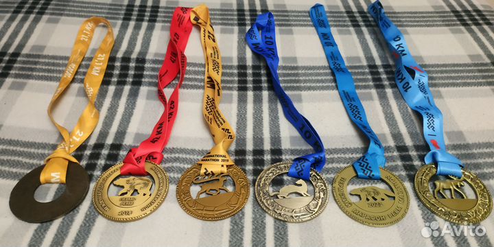 Медали спортивные пермский марафон 6 шт