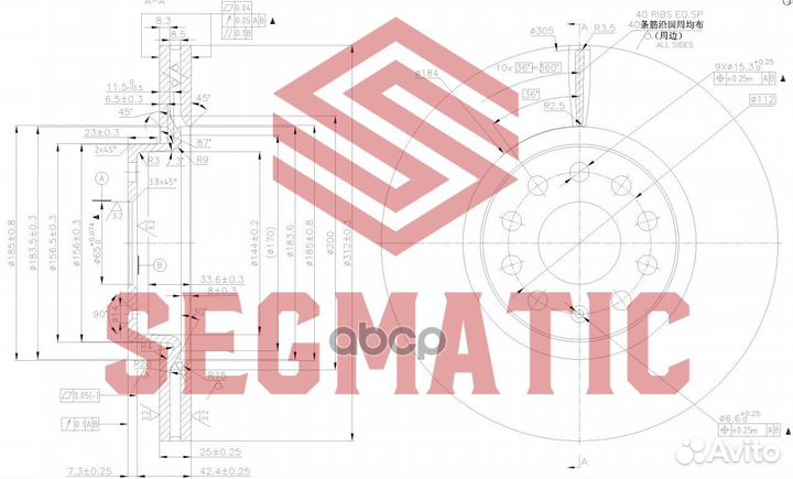 Диск тормозной SBD30093011 segmatic