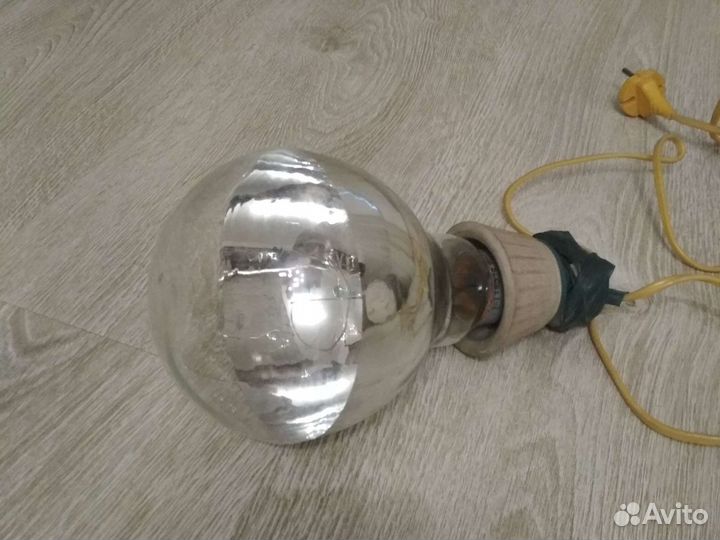 Винтаж,ссср лампа с зеркальным напылением