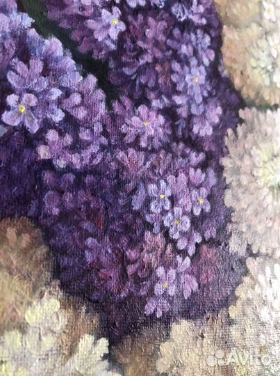 Картина маслом Сирень