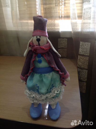 Интерьерная игрушка,заяц Тильда