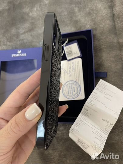 Чехол на iPhone 12 pro max Swarovski черный