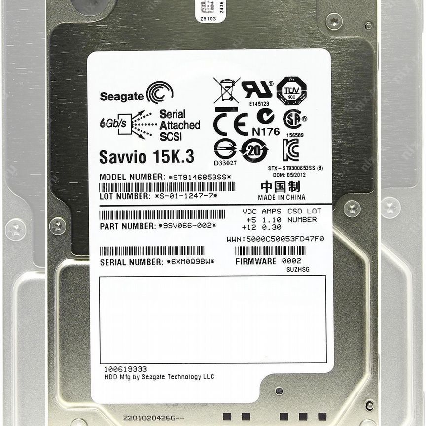 [ST9146853SS] Жесткий Диск Seagate 146gb Sas 2.5 15k St9146853ss