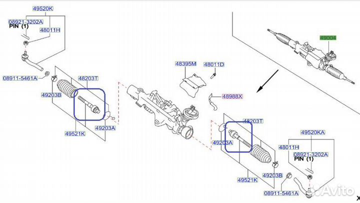 Тяга рулевая Infiniti Qx50 J55 KR20 012800A 2018