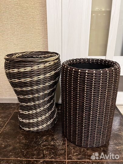 Кашпо из ротанга
