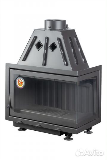 Камин Экокамин Альфа 700 RB два стекла правая черн