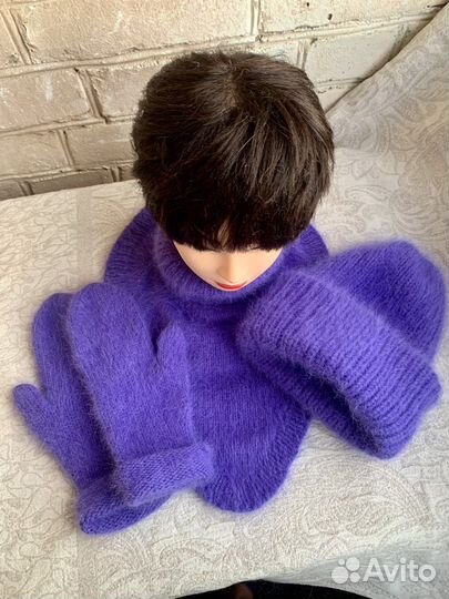 Рукавицы вязанные из Ангоры