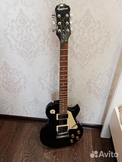 Epiphone les paul 100 ebony + комбик yamaha GA15II